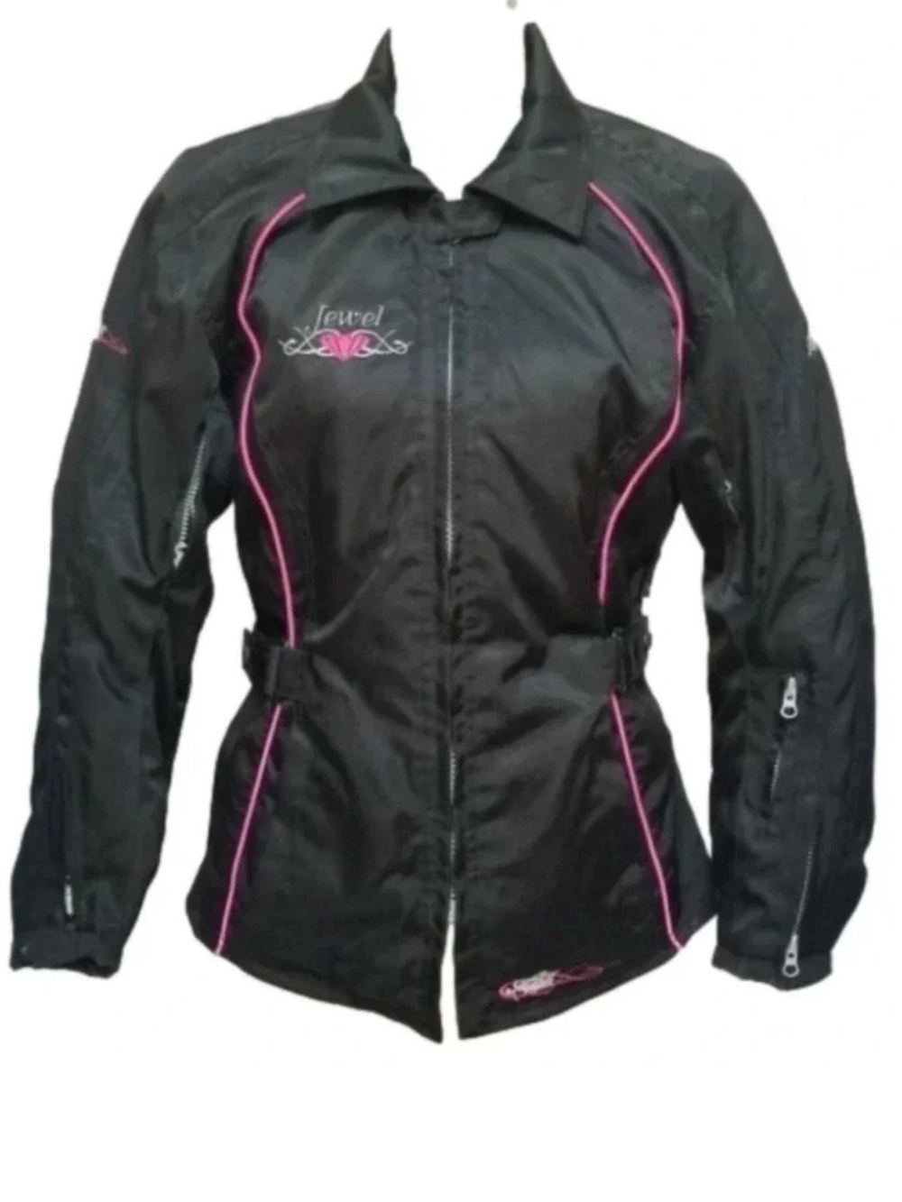 M2r jewel motorcycle jacket black pink 8